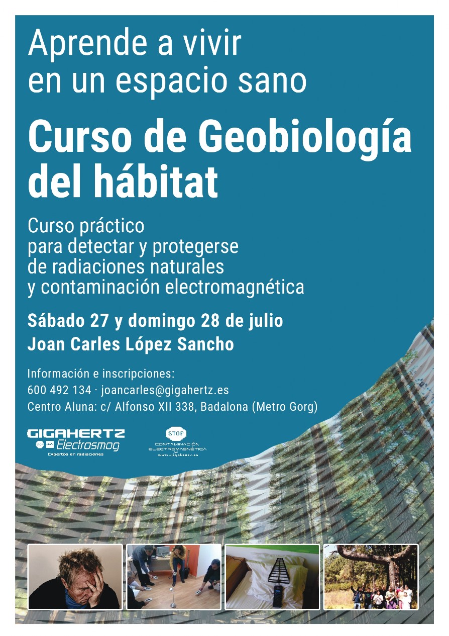 Curso de Geobiología del hábitat Badalona 2019 con Joan Carles López, por geobiologia.cat